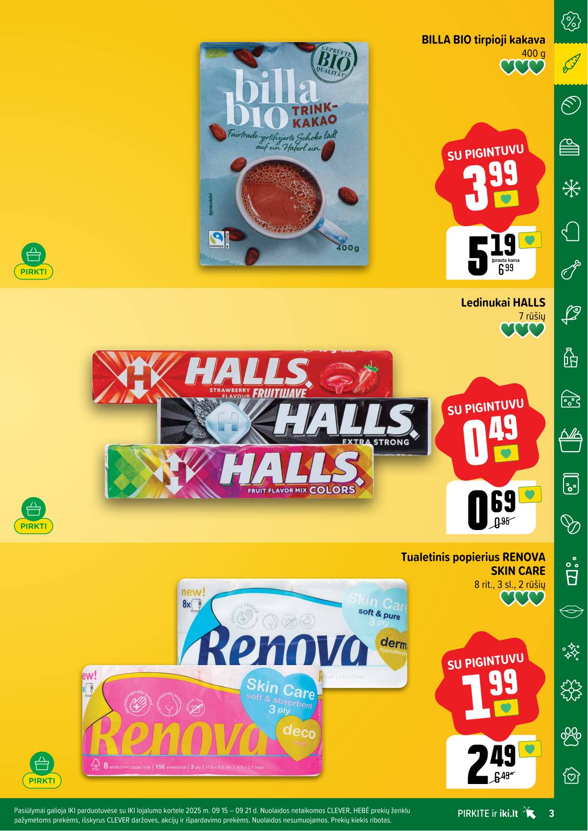 Iki - "IKI" akcijų leidinukas "Taupymo žaidynės" 3 puslapis
