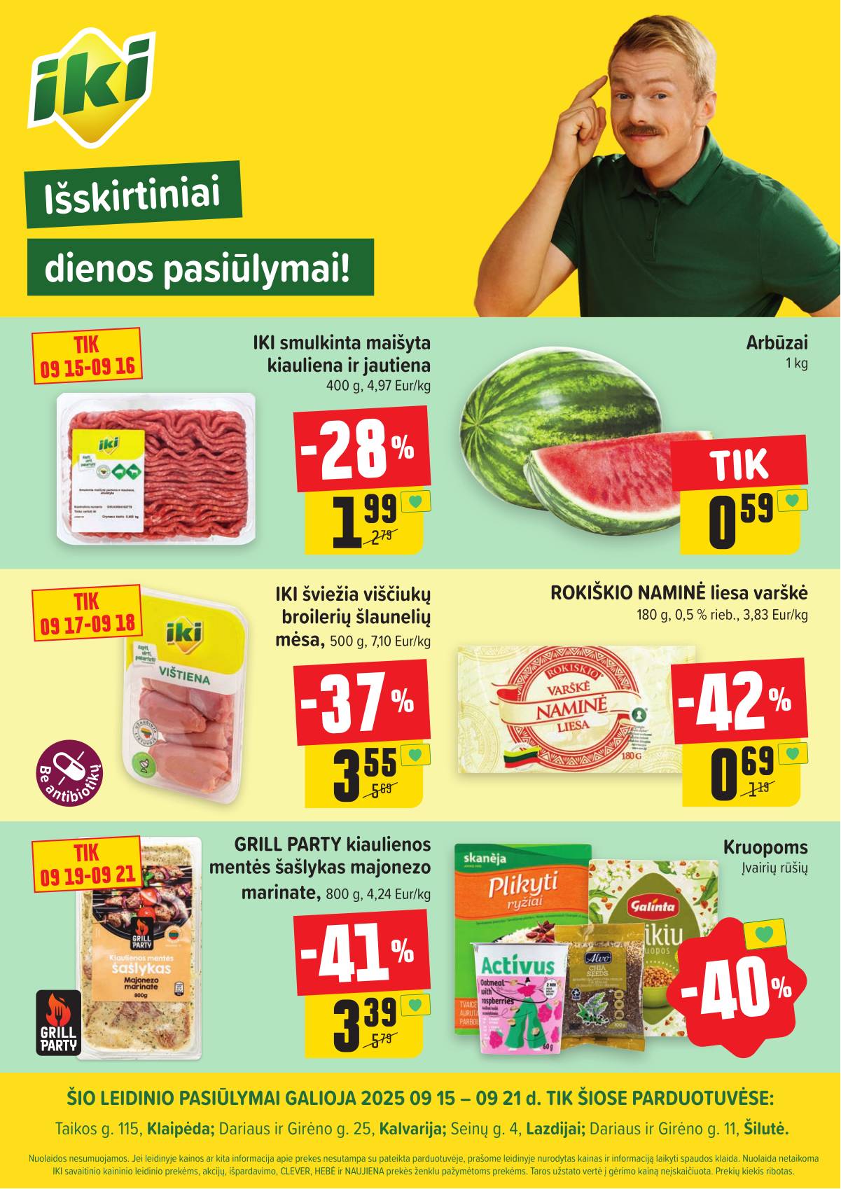 Iki - Specialūs pasiūlymai IKI Šilutė, IKI Žardė, IKI Lazdijai ir IKI Kalvarija parduotuvės klientams 1 puslapis