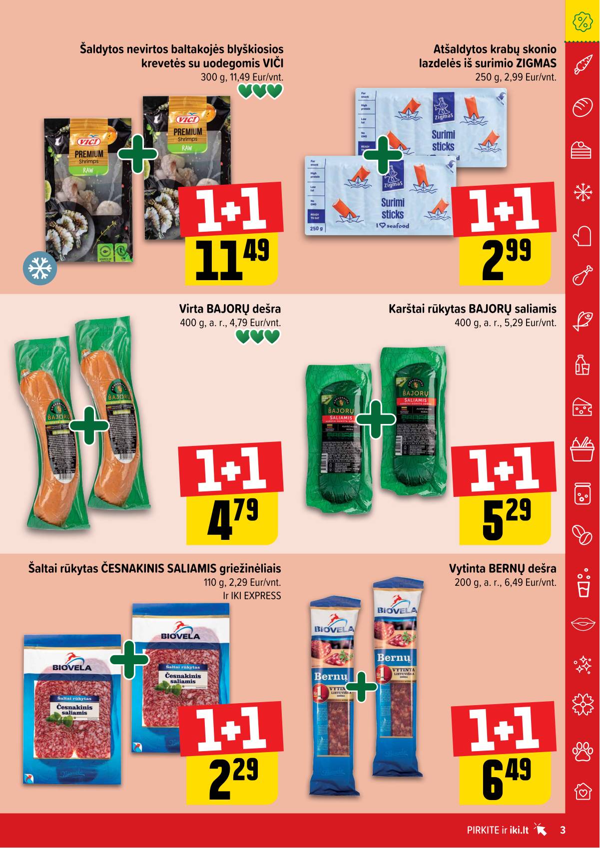 Iki - "IKI" 1+1 nuolaidų leidinys "Daugiau yra pigiau" 3 puslapis