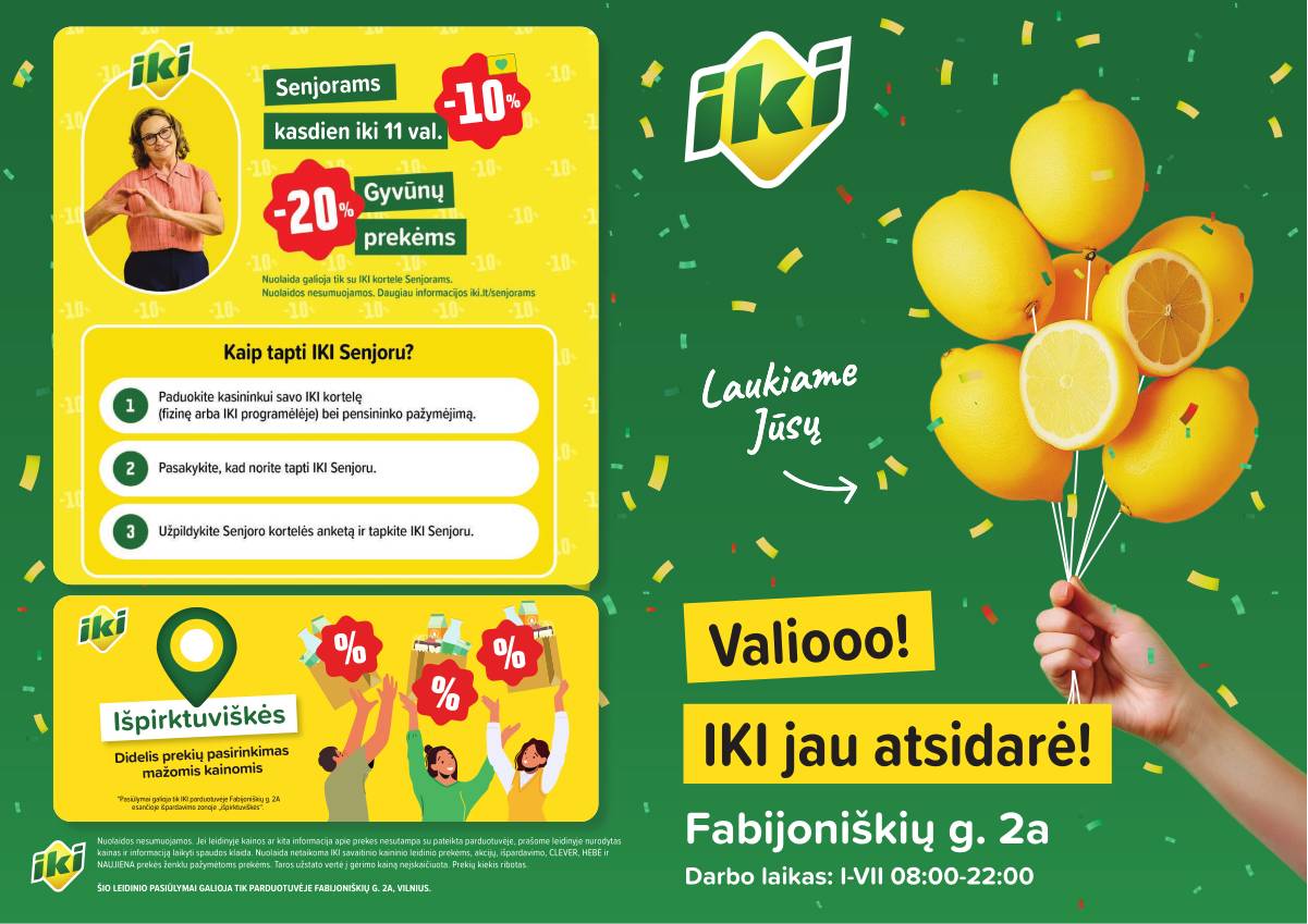 Iki - Specialūs pasiūlymai IKI Fabijoniškės parduotuvės klientams 1 puslapis