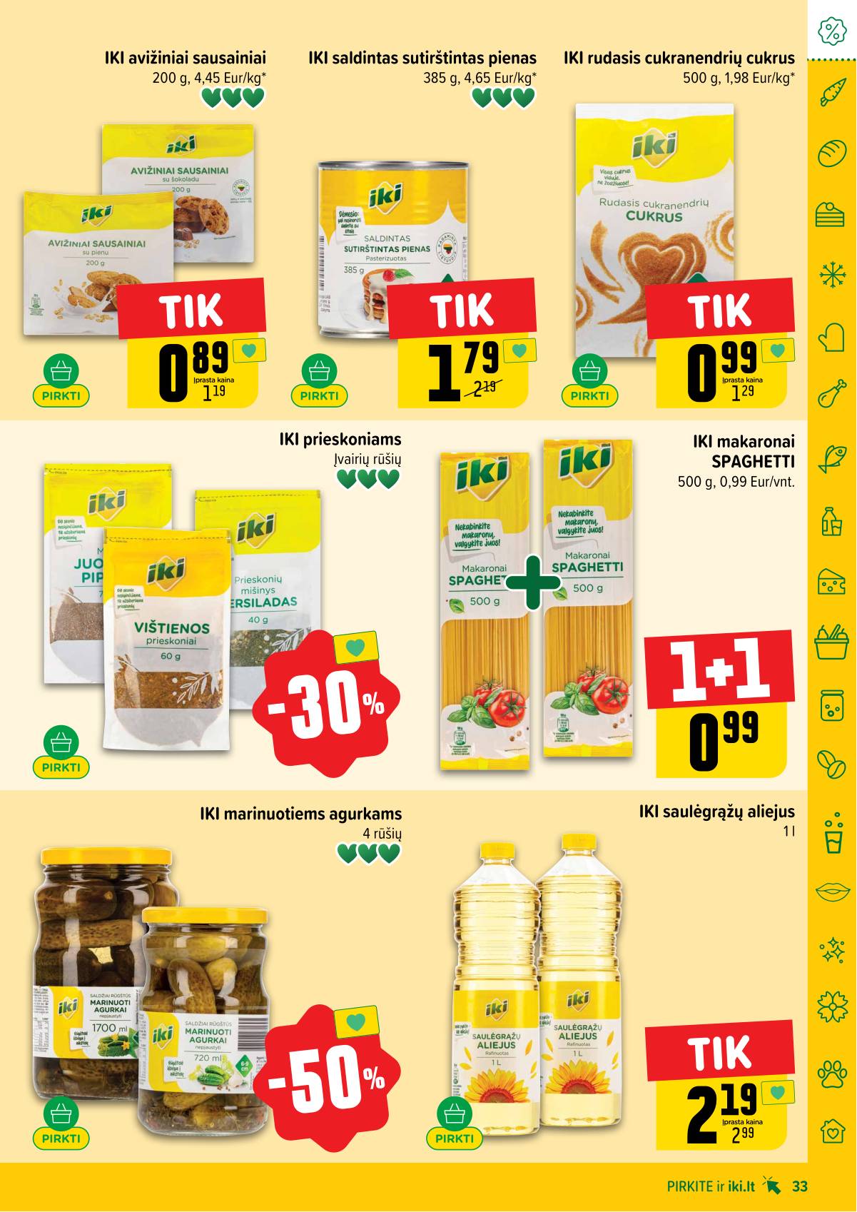Iki - IKI savaitinis akcijų leidinys „Gyvūnų fiesta" 33 puslapis