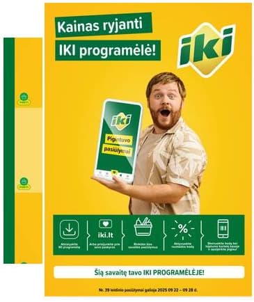 Iki - "IKI" akcijų leidinukas "Taupymo žaidynės" 2025-09-22 – 2025-09-28
