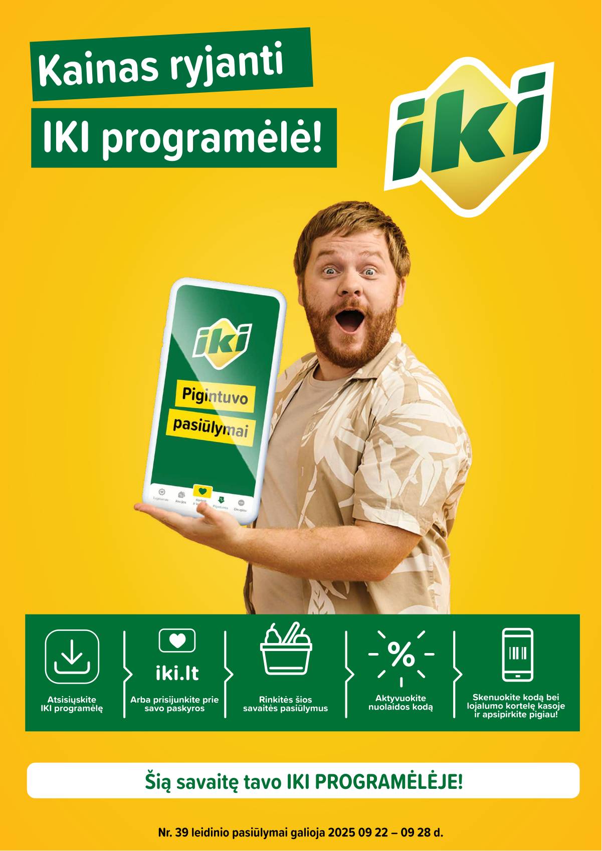 Iki - "IKI" akcijų leidinukas "Taupymo žaidynės" 1 puslapis