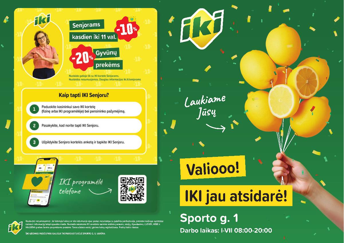 Iki - Specialūs pasiūlymai IKI Varėna parduotuvės klientams 1 puslapis