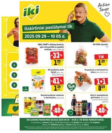 Iki - Specialūs pasiūlymai IKI parduotuvės klientams 2025-09-29 – 2025-10-05