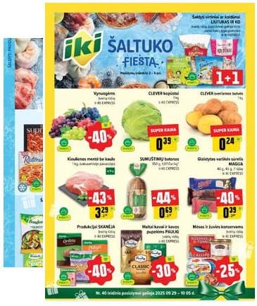 Iki - IKI savaitinis akcijų leidinys „Šaltuko fiesta" 2025-09-29 – 2025-10-05
