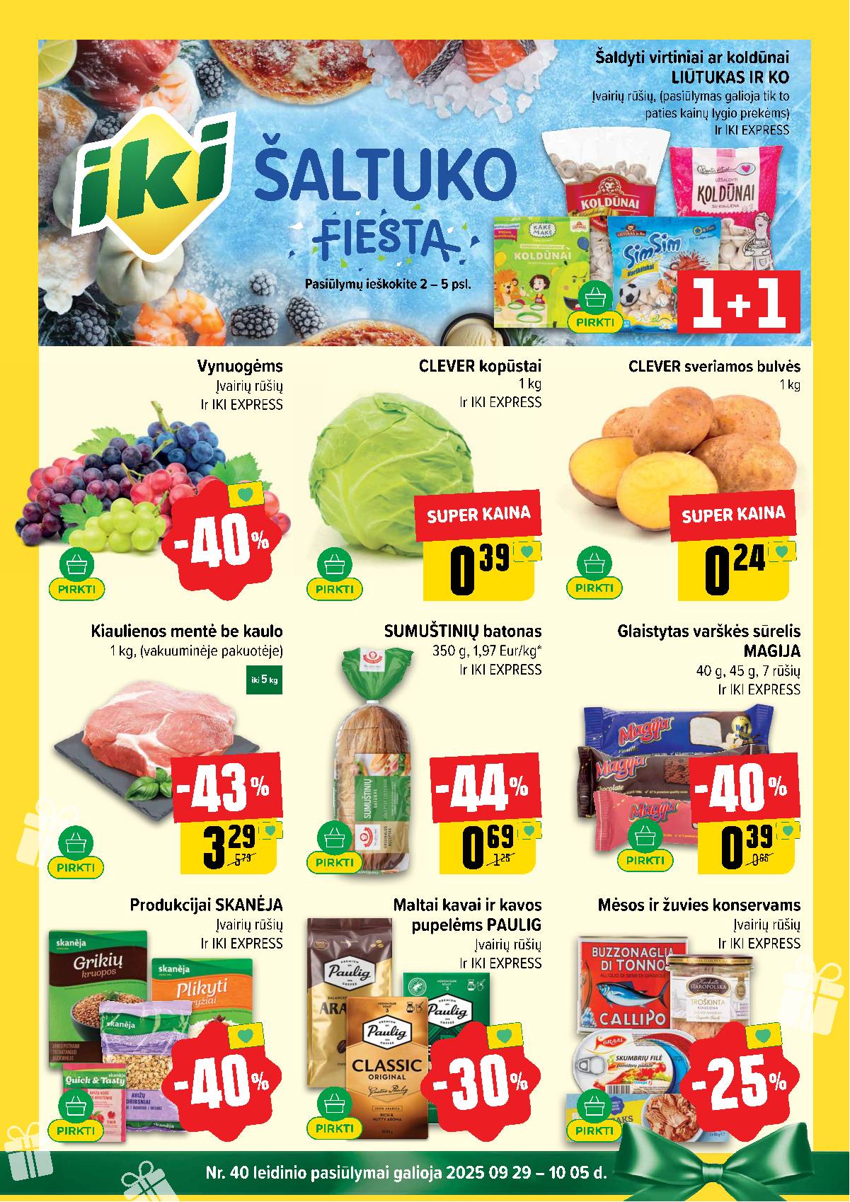 Iki - IKI savaitinis akcijų leidinys „Šaltuko fiesta" 1 puslapis