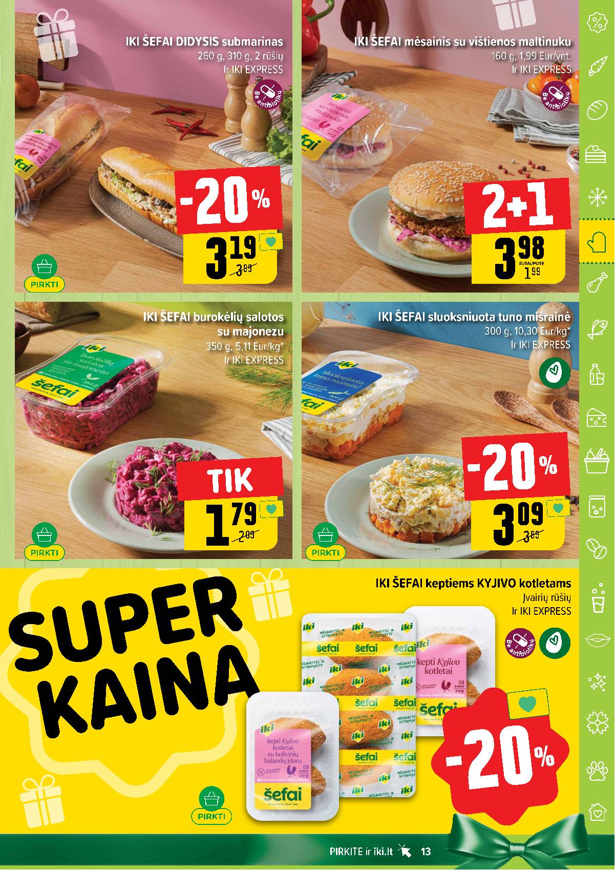 Iki - IKI savaitinis akcijų leidinys „Šaltuko fiesta" 13 puslapis