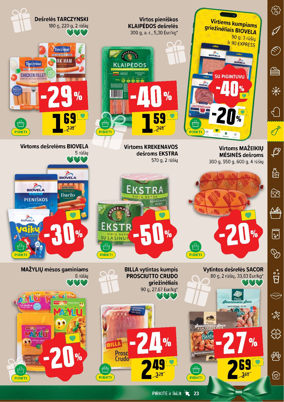 Iki - IKI savaitinis akcijų leidinys „Šaltuko fiesta" 23 puslapis