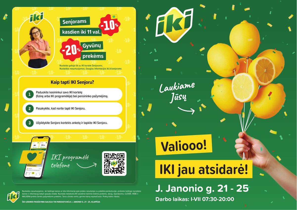Iki - Specialūs pasiūlymai IKI Janonio parduotuvės klientams 1 puslapis