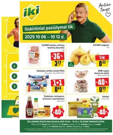 Iki - Specialūs pasiūlymai IKI parduotuvės klientams 2025-10-06 – 2025-10-12