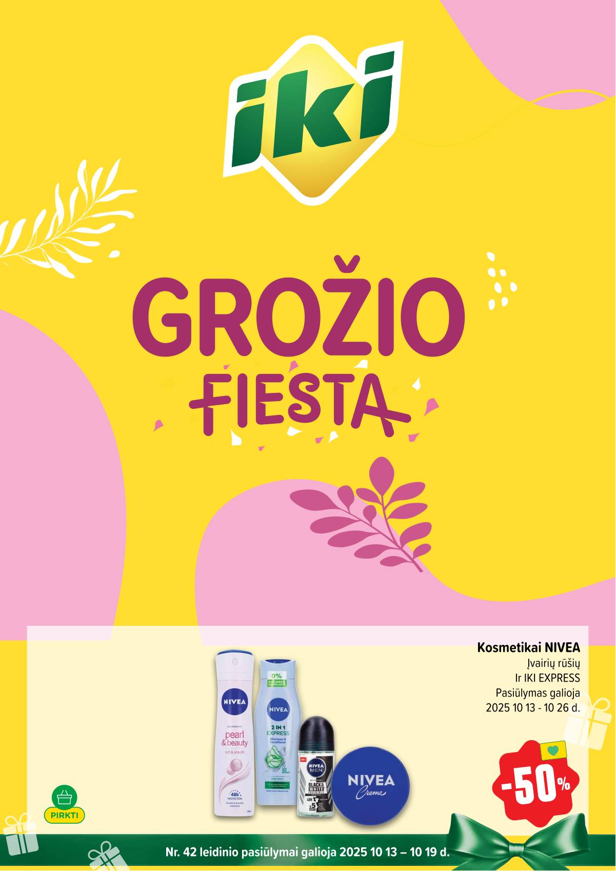 Iki - IKI "Grožio fiesta" akcijų leidinys | 2025-10-13 - 2025-10-26 1 puslapis