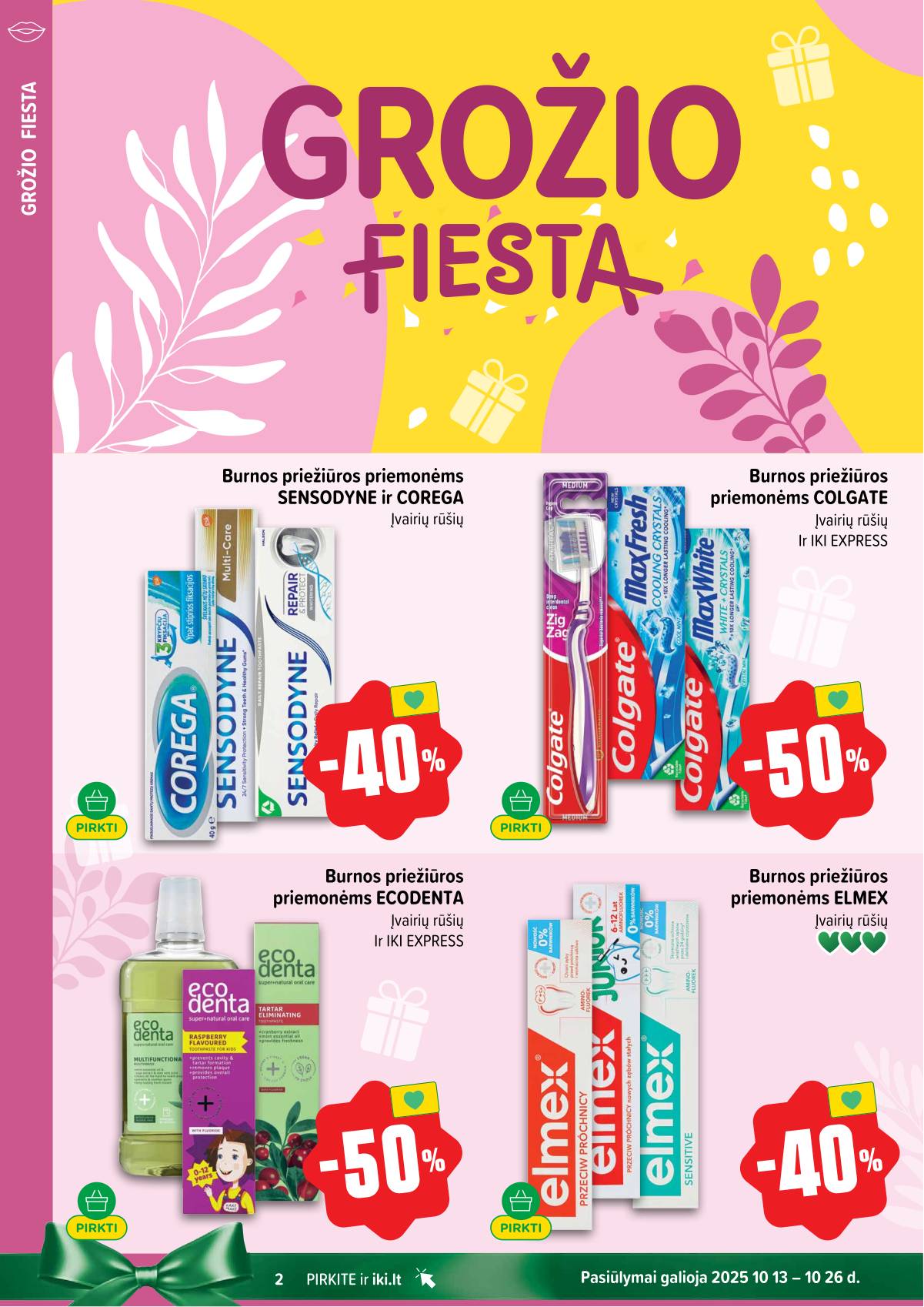 Iki - IKI "Grožio fiesta" akcijų leidinys | 2025-10-13 - 2025-10-26 2 puslapis