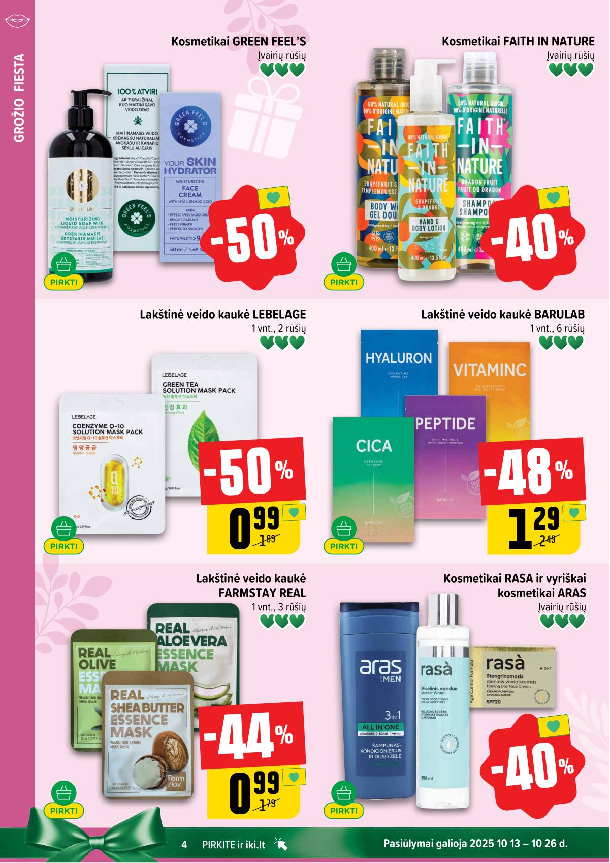 Iki - IKI "Grožio fiesta" akcijų leidinys | 2025-10-13 - 2025-10-26 4 puslapis