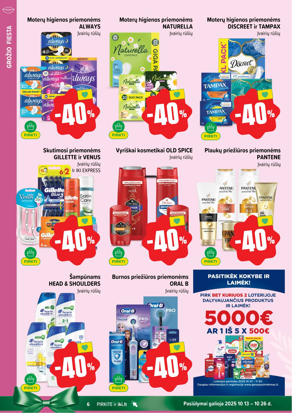 Iki - IKI "Grožio fiesta" akcijų leidinys | 2025-10-13 - 2025-10-26 6 puslapis