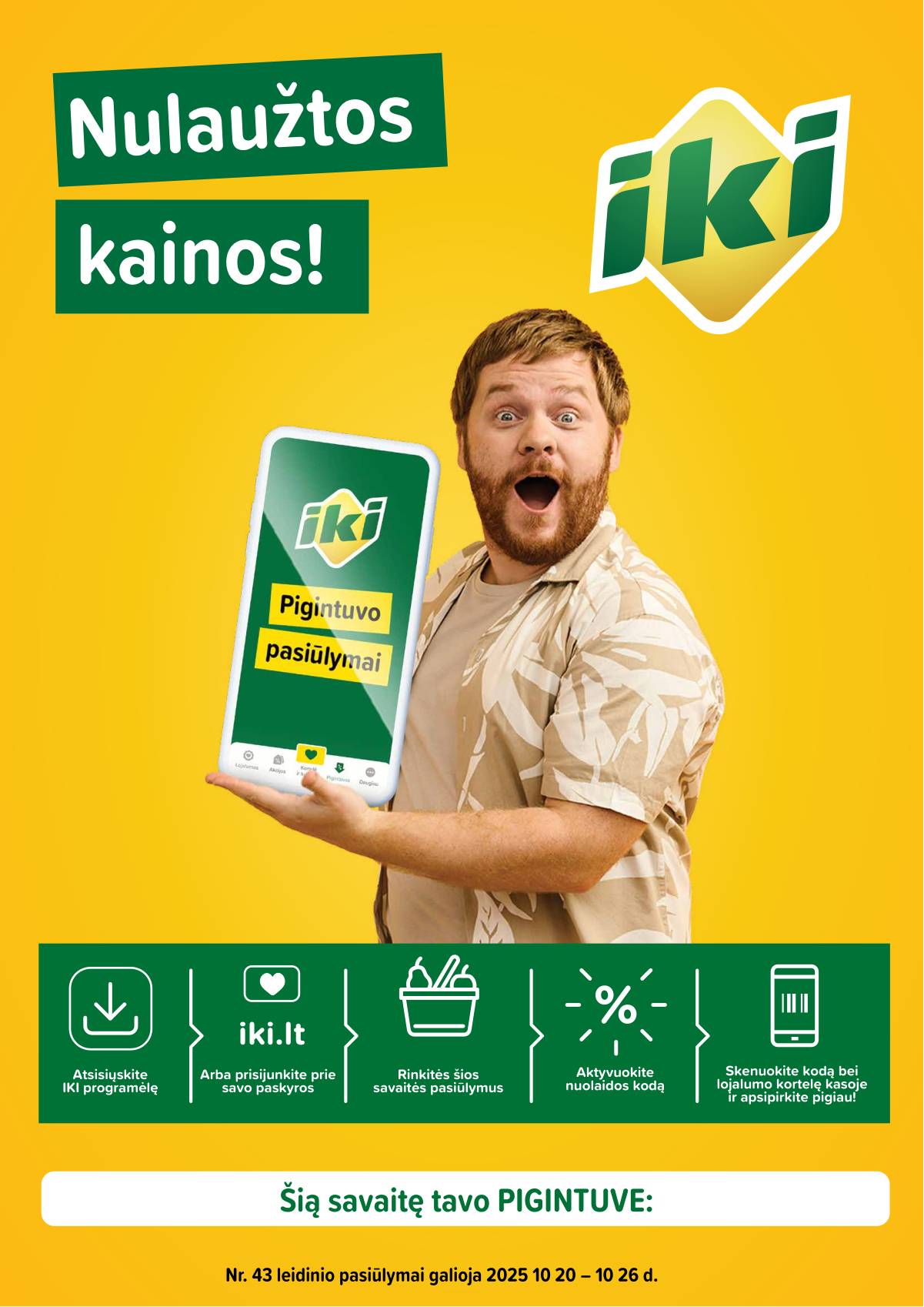Iki - "IKI" akcijų leidinukas "Taupymo žaidynės" 1 puslapis