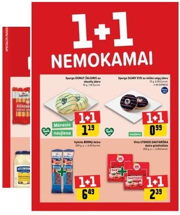 Iki - "IKI" 1+1 nuolaidų leidinys "Daugiau yra pigiau" 2025-10-20 – 2025-10-26