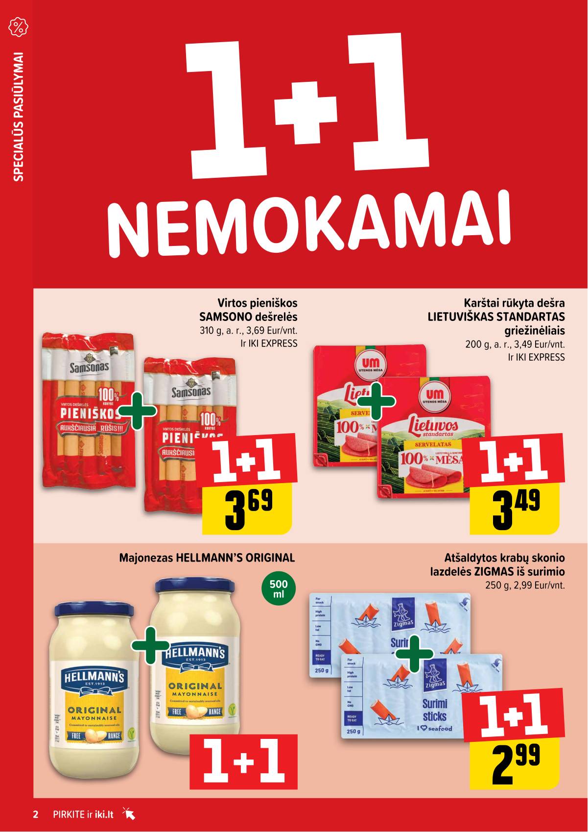 Iki - "IKI" 1+1 nuolaidų leidinys "Daugiau yra pigiau" 2 puslapis
