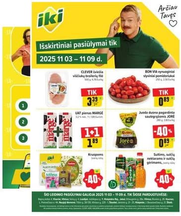 Iki - Specialūs pasiūlymai IKI parduotuvės klientams 2025-11-03 – 2025-11-09