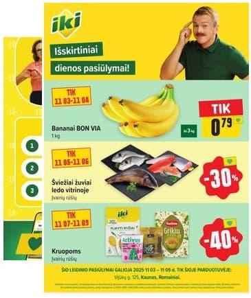 Iki - Specialūs pasiūlymai IKI Vijūkai parduotuvės klientams 2025-11-03 – 2025-11-09