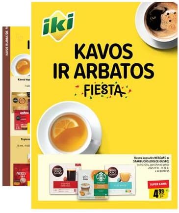 Iki - Kavos ir arbatos fiesta 2025-11-10 – 2025-11-16