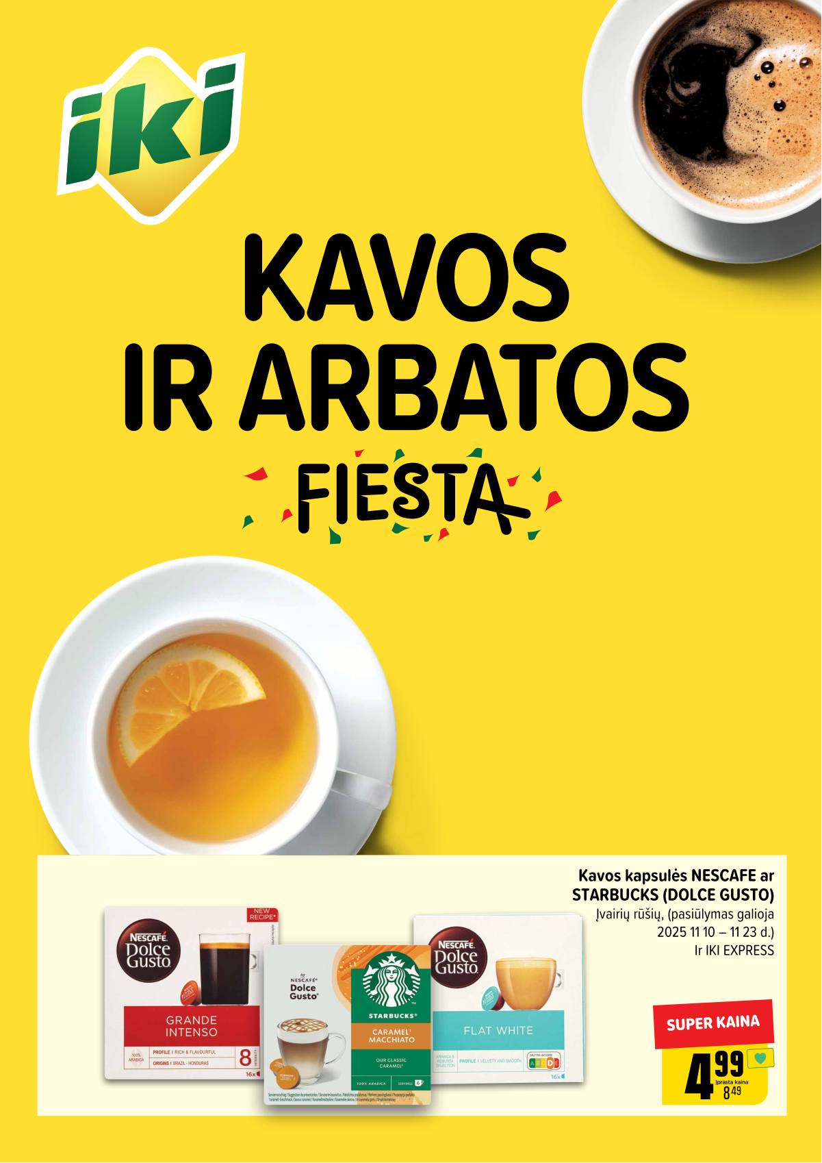 Iki - Kavos ir arbatos fiesta 1 puslapis