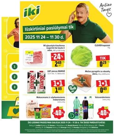 Iki - Specialūs pasiūlymai IKI parduotuvės klientams 2025-11-24 – 2025-11-30