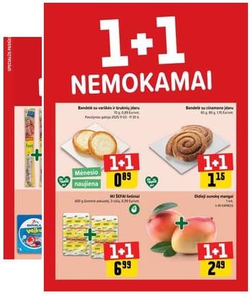 Iki - "IKI" 1+1 nuolaidų leidinys "Daugiau yra pigiau" 2025-11-24 – 2025-11-30