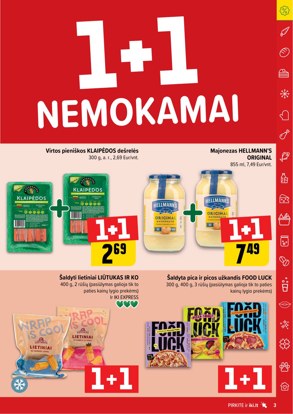 Iki - "IKI" 1+1 nuolaidų leidinys "Daugiau yra pigiau" 3 puslapis