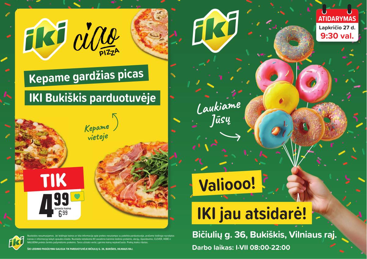Iki - Specialūs pasiūlymai IKI Bukiškis parduotuvės klientams 1 puslapis
