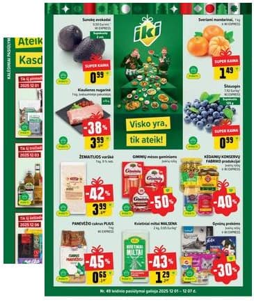 Iki - IKI akcijų leidinys 2025-12-01 – 2025-12-07