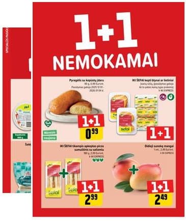 Iki - "IKI" 1+1 nuolaidų leidinys "Daugiau yra pigiau" 2025-12-08 – 2025-12-14