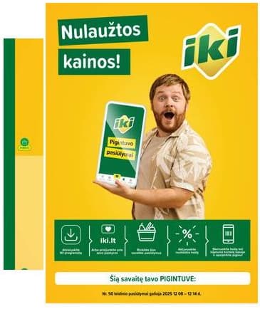 Iki - "IKI" akcijų leidinukas "Taupymo žaidynės" 2025-12-08 – 2025-12-14