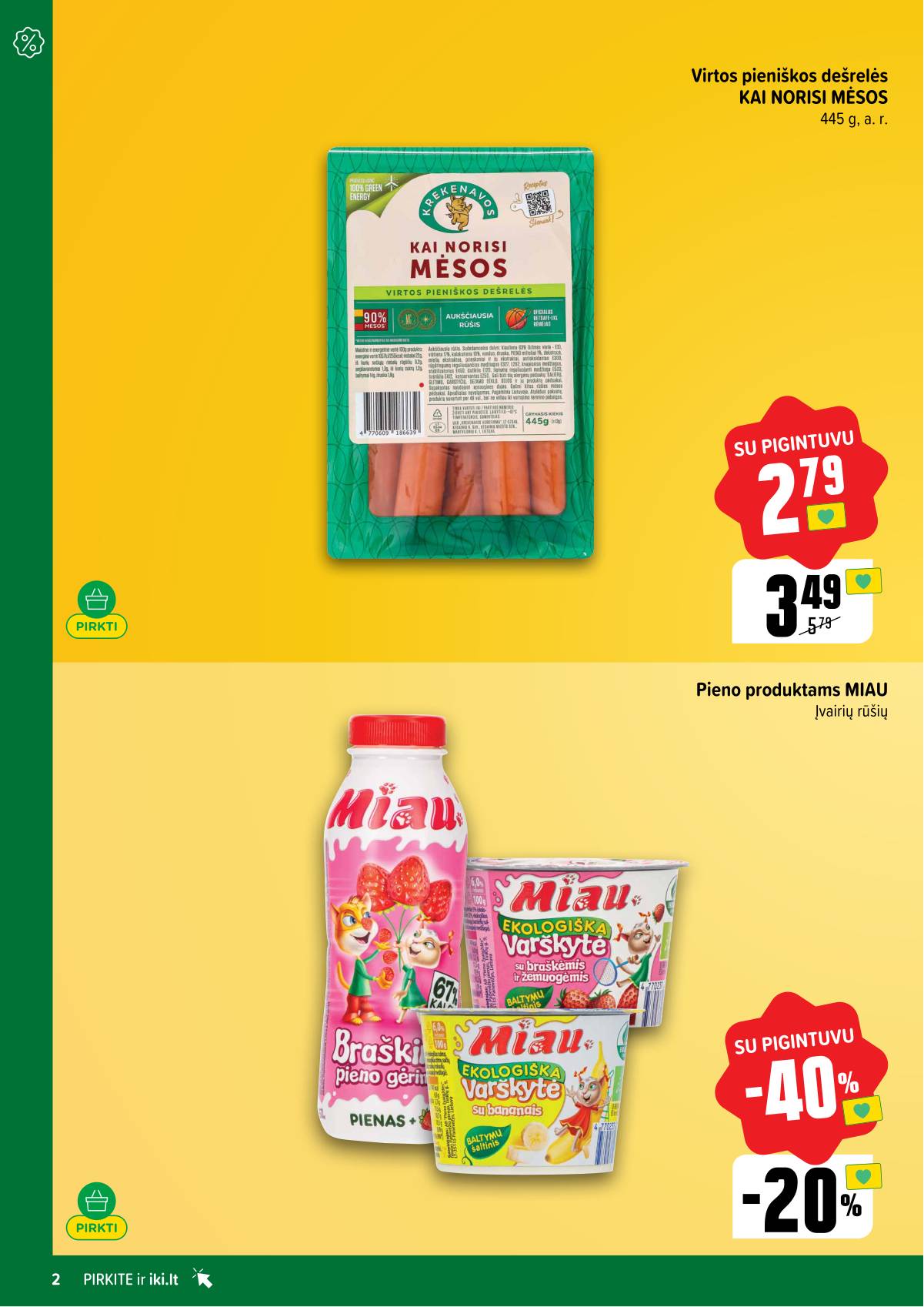 Iki - "IKI" akcijų leidinukas "Taupymo žaidynės" 2 puslapis