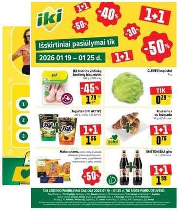 Iki - Specialūs pasiūlymai IKI parduotuvės klientams 2026-01-19 – 2026-01-25
