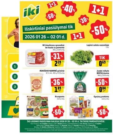 Iki - Specialūs pasiūlymai IKI parduotuvės klientams 2026-01-26 – 2026-02-01