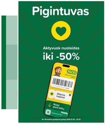 Iki - "IKI" akcijų leidinukas "Taupymo žaidynės" 2026-01-26 – 2026-02-01