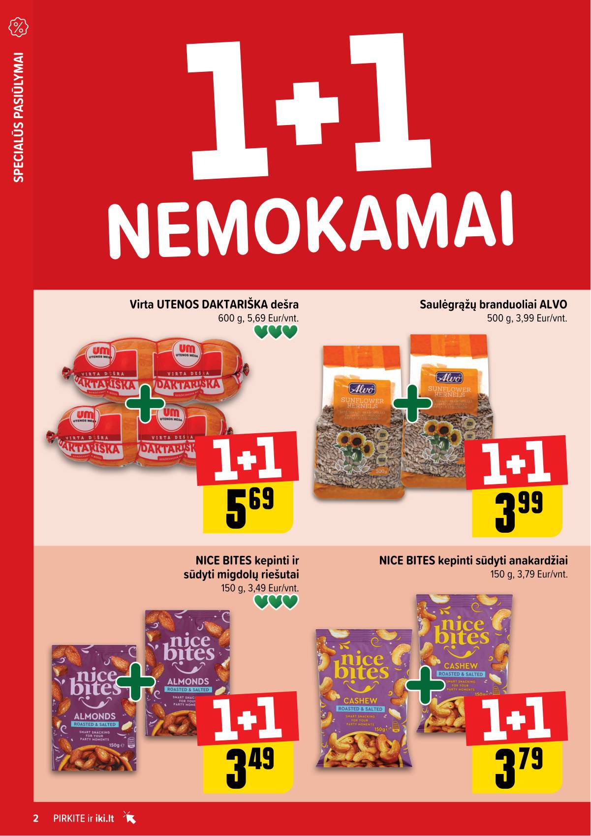 Iki - "IKI" 1+1 nuolaidų leidinys "Daugiau yra pigiau" 2 puslapis