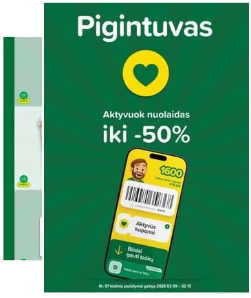 Iki - "IKI" akcijų leidinukas "Taupymo žaidynės" 2026-02-09 – 2026-02-15