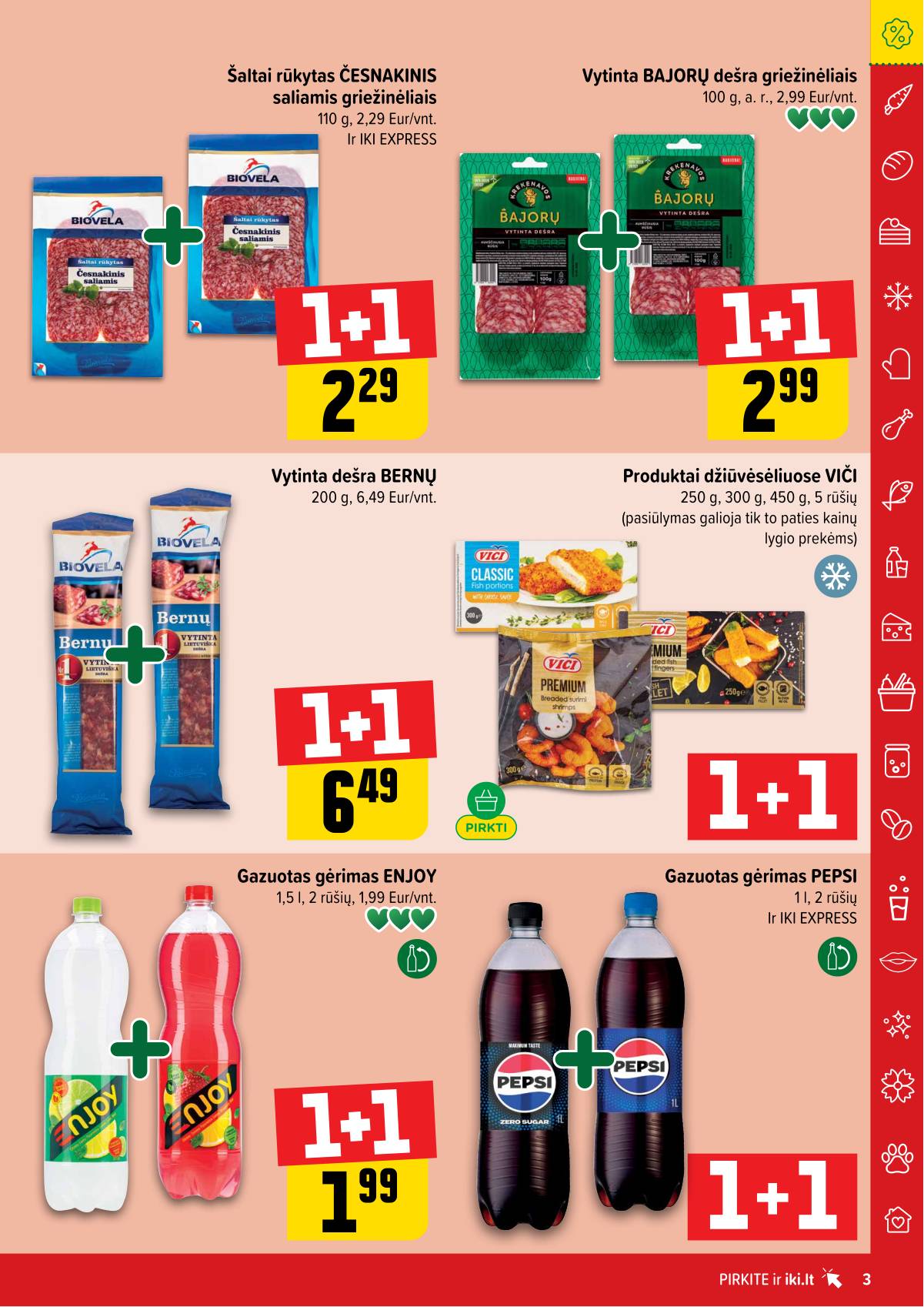 Iki - "IKI" 1+1 nuolaidų leidinys "Daugiau yra pigiau" 3 puslapis