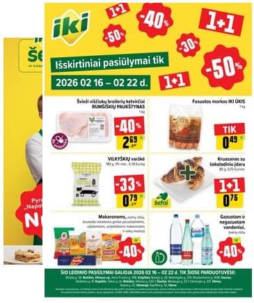 Iki - Specialūs pasiūlymai IKI parduotuvės klientams 2026-02-16 – 2026-02-22
