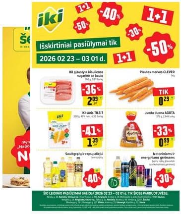 Iki - Specialūs pasiūlymai IKI parduotuvės klientams 2026-02-23 – 2026-03-01