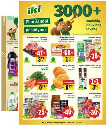 Iki - IKI akcijų leidinys 2026-03-02 – 2026-03-08