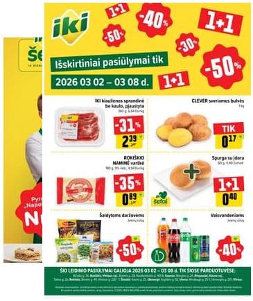 Iki - Specialūs pasiūlymai IKI parduotuvės klientams 2026-03-02 – 2026-03-08