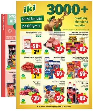 Iki - IKI akcijų leidinys 2026-03-09 – 2026-03-15