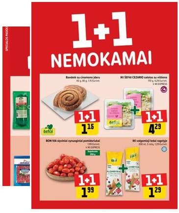 Iki - "IKI" 1+1 nuolaidų leidinys "Daugiau yra pigiau" 2026-03-09 – 2026-03-15