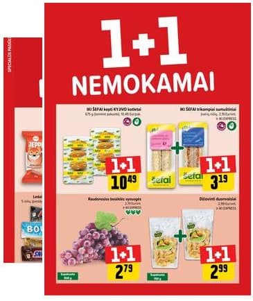 Iki - "IKI" 1+1 nuolaidų leidinys "Daugiau yra pigiau" 2026-03-16 – 2026-03-22