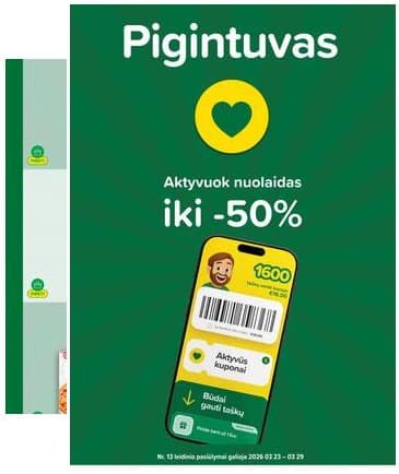 Iki - "IKI" akcijų leidinukas "Taupymo žaidynės" 2026-03-23 – 2026-03-29