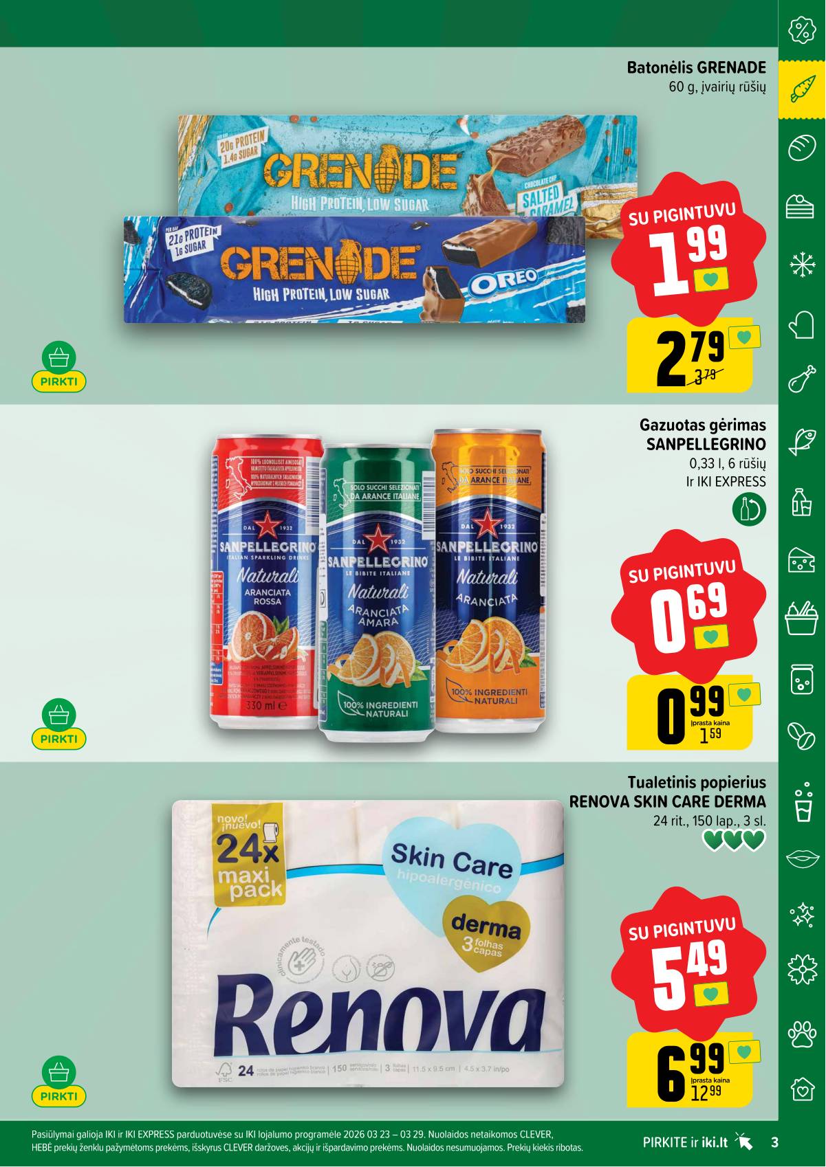 Iki - "IKI" akcijų leidinukas "Taupymo žaidynės" 3 puslapis