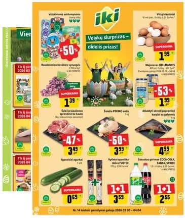 Iki - IKI akcijų leidinys 2026-03-30 – 2026-04-04